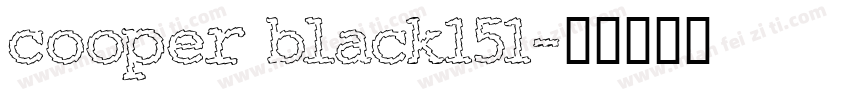 cooper black151字体转换
